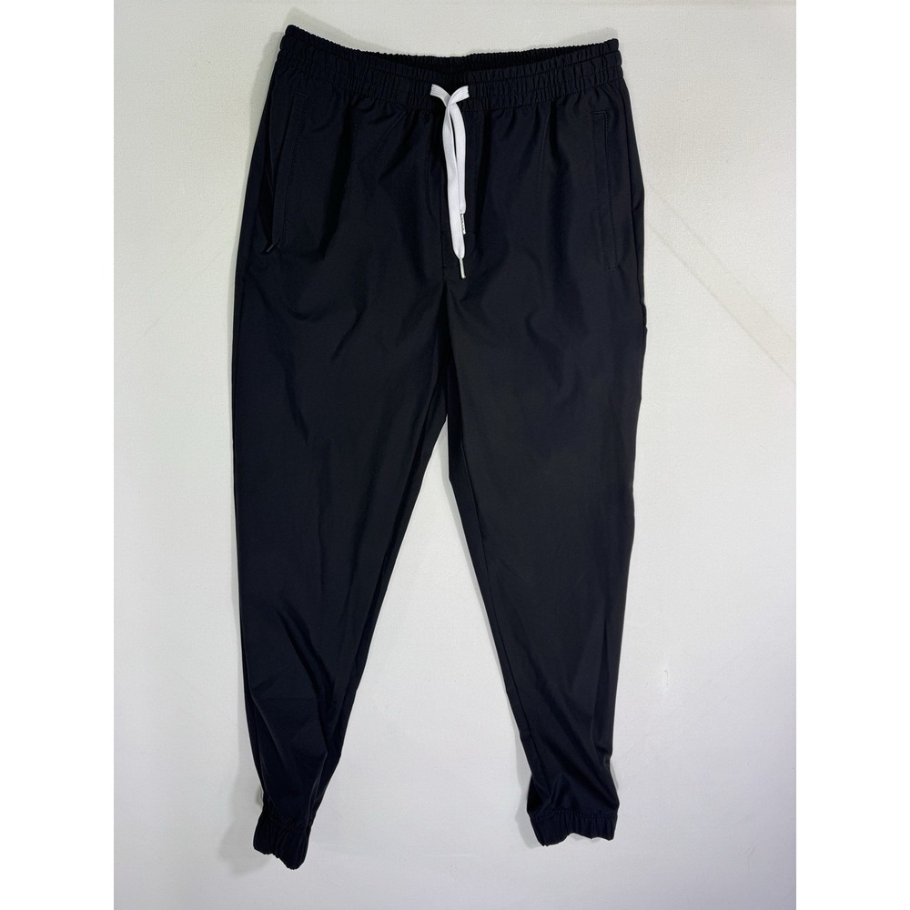 COVE USA Pants Mens Medium Black Elastic Waist Stretch Performance Jogger Chino